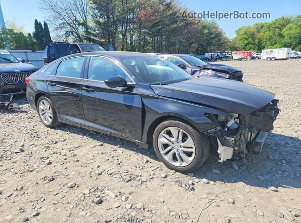 1HGCV1F16KA123465 2019 HONDA ACCORD Черный Передняя правая четверть