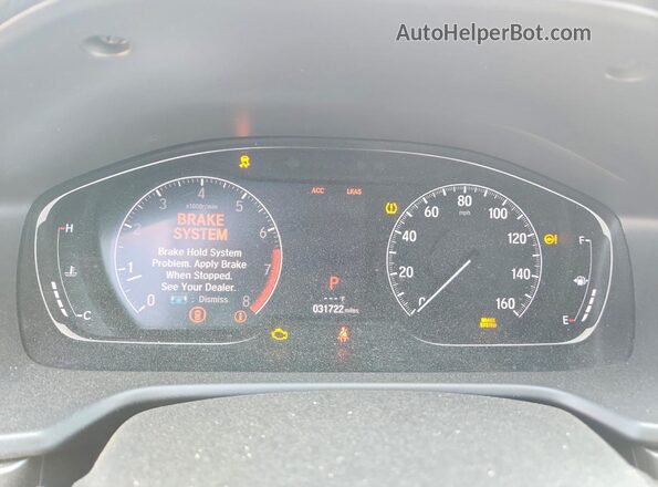 1HGCV1F16KA123465 2019 HONDA ACCORD Черный Вид щитка приборов