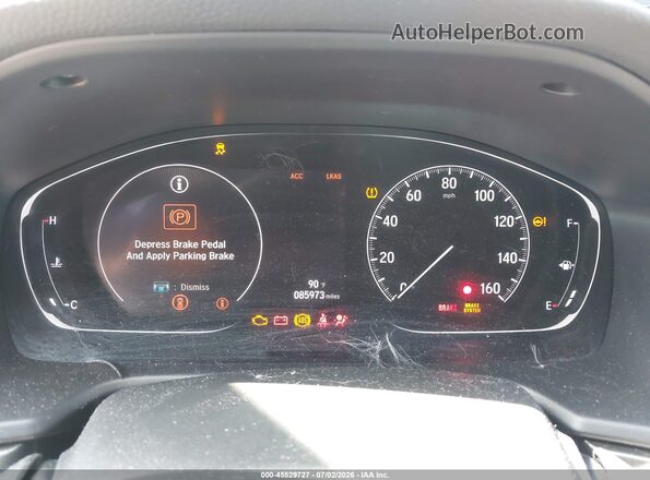 1HGCV1F16LA108806 2020 HONDA ACCORD Gray Widok tylnych siedzeń