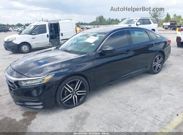 1HGCV1F16LA124357 2020 HONDA ACCORD Black Przód lewy