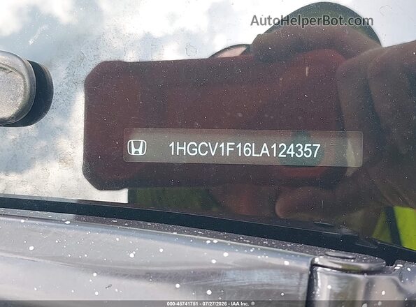 1HGCV1F16LA124357 2020 HONDA ACCORD Black Widok komory silnika