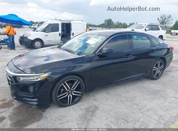 1HGCV1F16LA124357 2020 HONDA ACCORD Black Widok z przodu