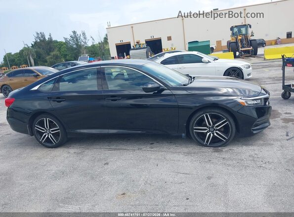 1HGCV1F16LA124357 2020 HONDA ACCORD Black Widok wnętrza z tyłu
