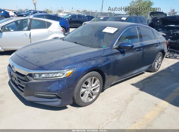 1HGCV1F17JA042053 2018 HONDA ACCORD Dark Blue Przód lewy