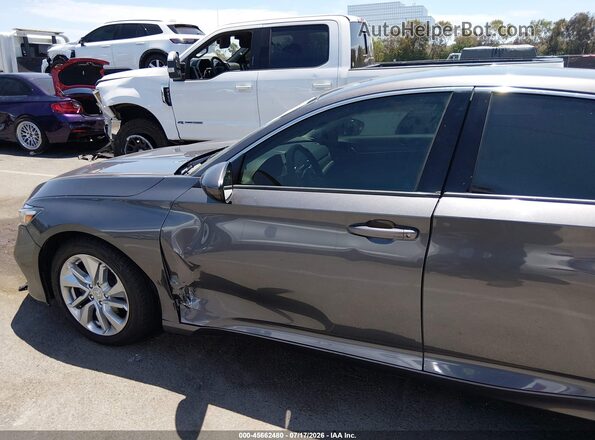 1HGCV1F17JA064506 2018 HONDA ACCORD Gray Front view