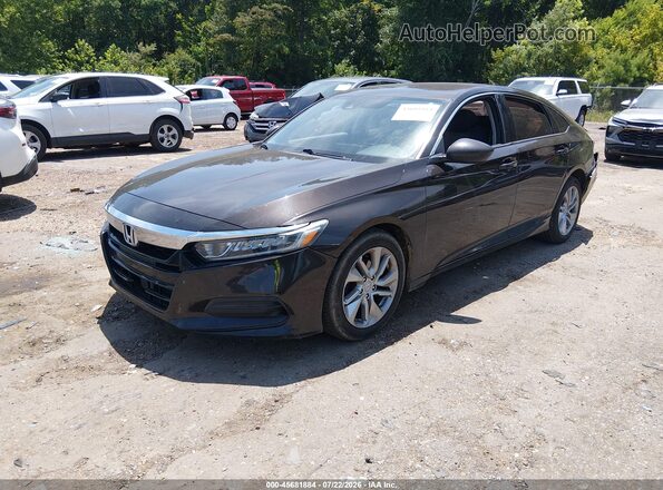 1HGCV1F17JA102641 2018 HONDA ACCORD Черный Передняя левая четверть