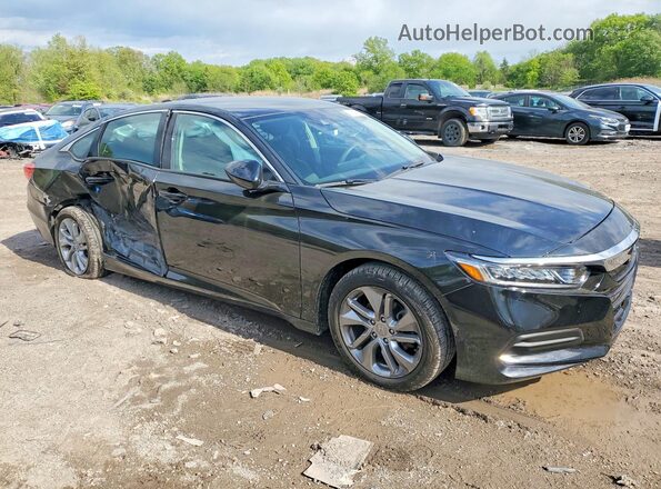 1HGCV1F17JA144470 2018 HONDA ACCORD Black Передня права чверть