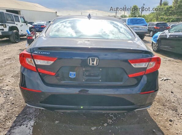 1HGCV1F17JA144470 2018 HONDA ACCORD Black Вид ззаду
