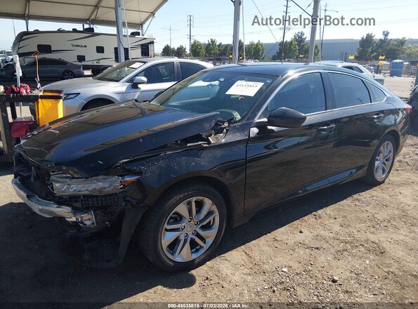 1HGCV1F17JA160801 2018 HONDA ACCORD Black Przód lewy
