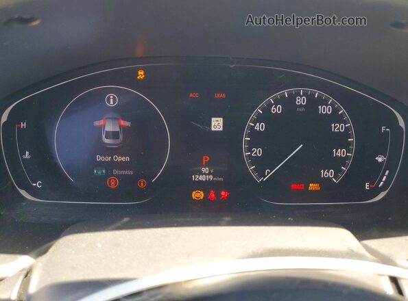 1HGCV1F17KA006848 2019 HONDA ACCORD Silver ხელსაწყოთა პანელის ხედი