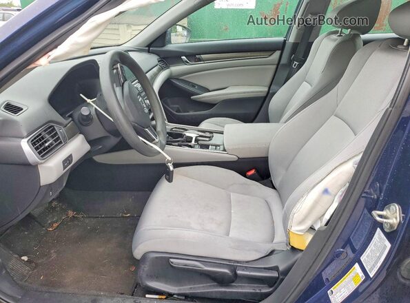 1HGCV1F17KA026825 2019 HONDA ACCORD Синий Вид салона спереди