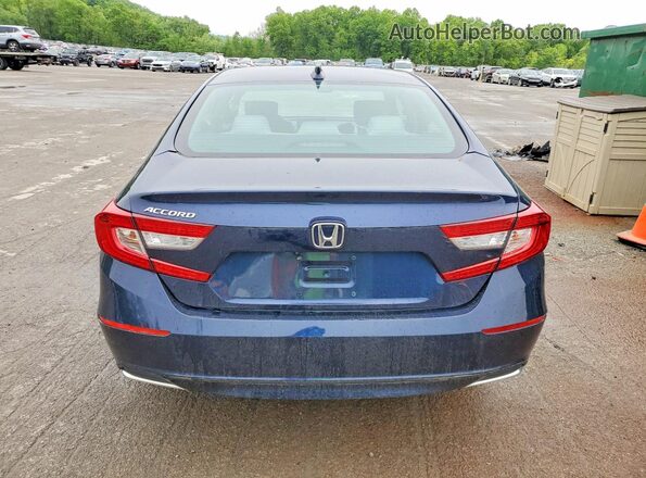 1HGCV1F17KA026825 2019 HONDA ACCORD Синий Вид сзади