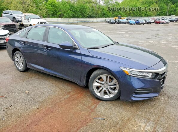 1HGCV1F17KA026825 2019 HONDA ACCORD Синий Передняя правая четверть