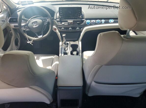 1HGCV1F17KA054124 2019 HONDA ACCORD White წინა პანელის ხედი