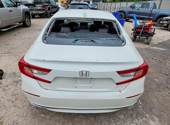 1HGCV1F17KA090976 2019 HONDA ACCORD White Rear view