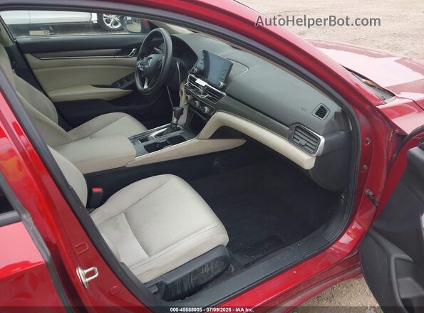 1HGCV1F17LA048079 2020 HONDA ACCORD Красный Вид салона спереди