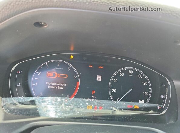 1HGCV1F17LA120494 2020 HONDA ACCORD Blue Vista del cuadro de instrumentos