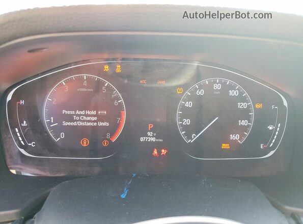 1HGCV1F18JA244433 2018 HONDA ACCORD Black Widok zestawu wskaźników