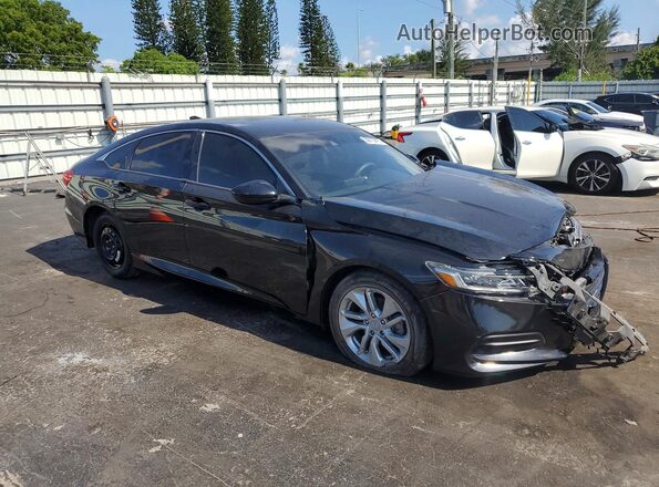1HGCV1F18JA244433 2018 HONDA ACCORD Black Przód prawy