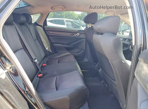 1HGCV1F18JA244433 2018 HONDA ACCORD Black Widok tylnych siedzeń