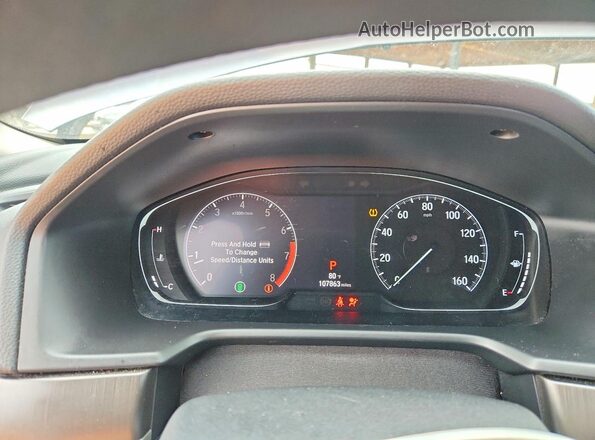 1HGCV1F18KA169864 2019 HONDA ACCORD Серый Вид щитка приборов