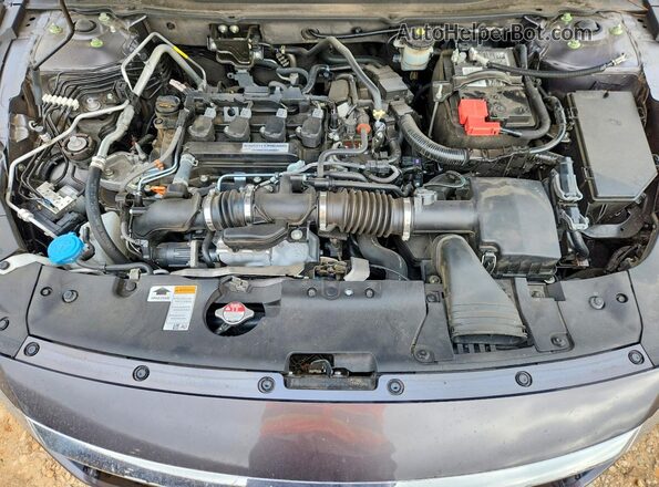 1HGCV1F18KA169864 2019 HONDA ACCORD Серый Вид задней части салона