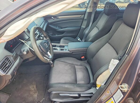 1HGCV1F18KA169864 2019 HONDA ACCORD Серый Вид салона спереди
