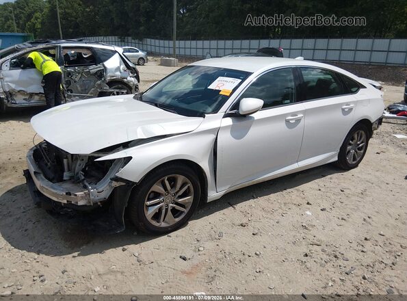 1HGCV1F18KA176927 2019 HONDA ACCORD White წინა მარცხენა ხედი სამი მეოთხედიდან