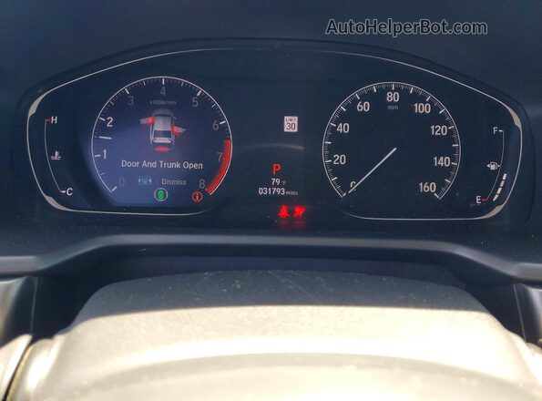 1HGCV1F18LA085402 2020 HONDA ACCORD Gray Instrument cluster view