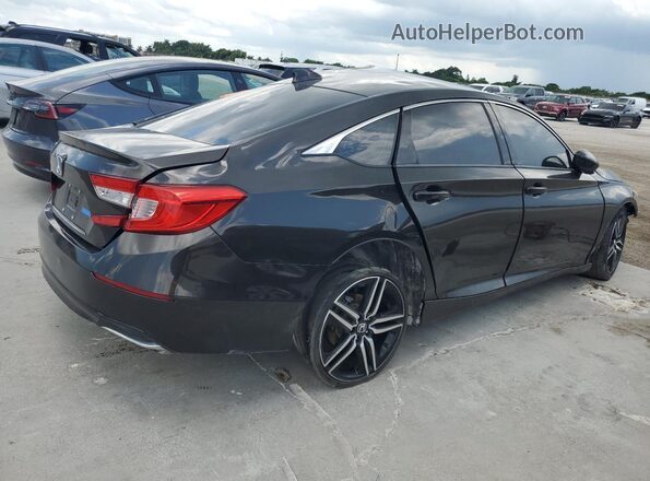 1HGCV1F19JA031314 2018 HONDA ACCORD Black Tył prawy