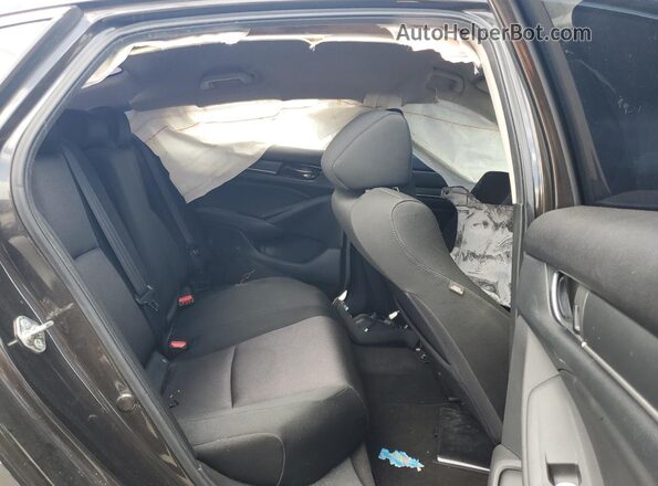1HGCV1F19JA031314 2018 HONDA ACCORD Black Widok tylnych siedzeń
