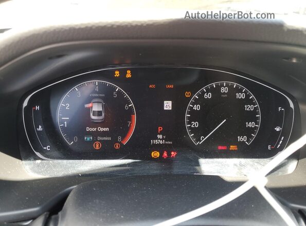 1HGCV1F19JA123152 2018 HONDA ACCORD Silver ხელსაწყოთა პანელის ხედი
