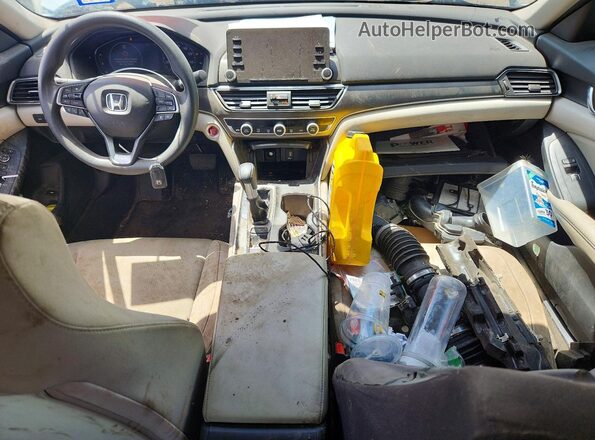 1HGCV1F19JA131610 2018 HONDA ACCORD White Вид панелі приладів