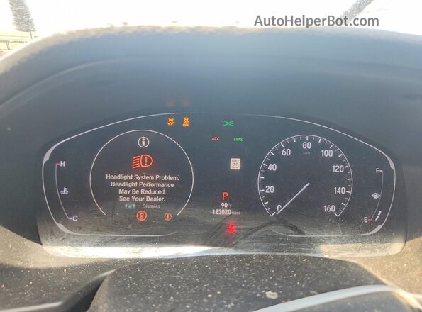 1HGCV1F19JA152800 2018 HONDA ACCORD Белый Вид щитка приборов