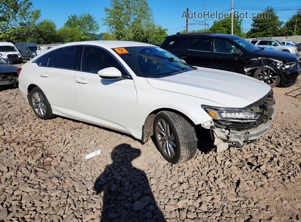 1HGCV1F19JA152800 2018 HONDA ACCORD Белый Передняя правая четверть