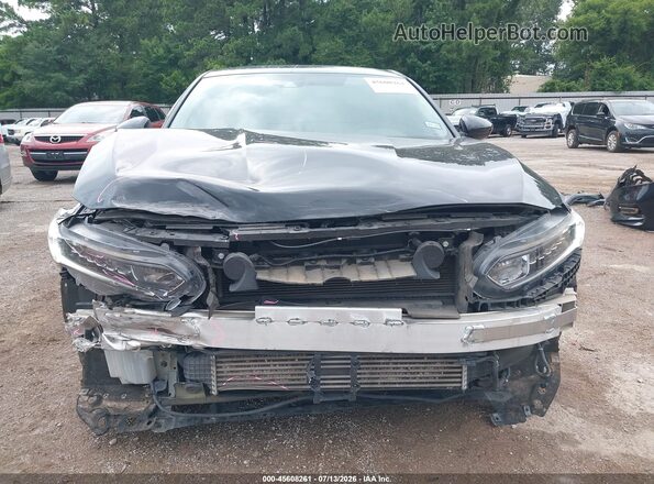 1HGCV1F19JA220948 2018 HONDA ACCORD Black Սալոնի հետևի տեսք