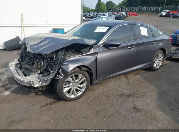 1HGCV1F19JA263041 2018 HONDA ACCORD Gray Передня ліва чверть