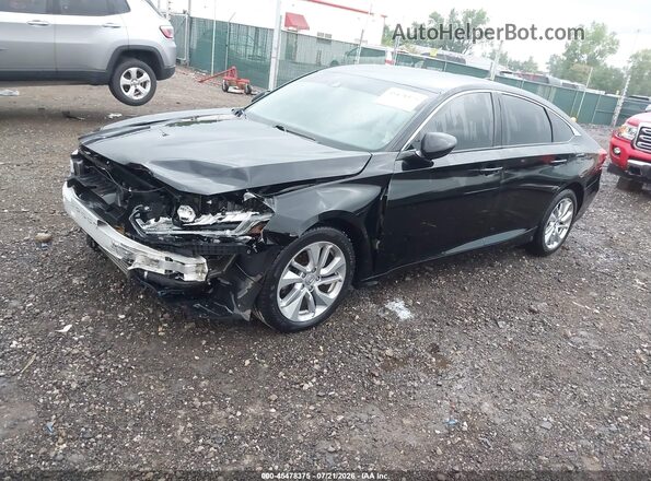 1HGCV1F19KA049667 2019 HONDA ACCORD Black Առջևի ձախ երեք քառորդ տեսարան