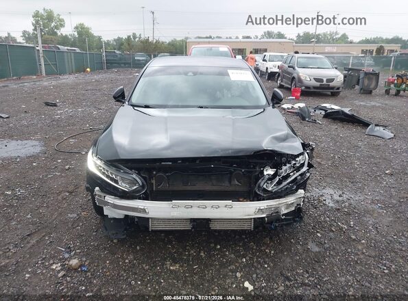 1HGCV1F19KA049667 2019 HONDA ACCORD Black Սալոնի հետևի տեսք