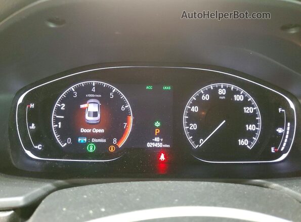 1HGCV1F19KA079851 2019 HONDA ACCORD Silver Instrument cluster view