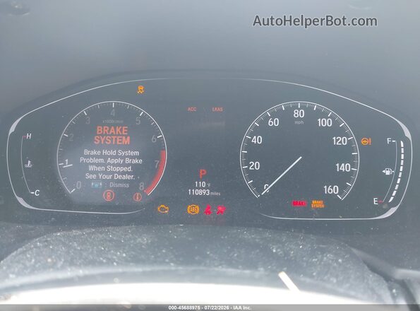 1HGCV1F19KA083317 2019 HONDA ACCORD Red Widok tylnych siedzeń