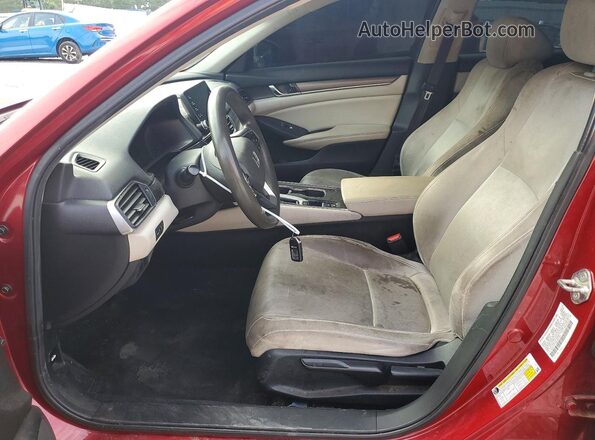 1HGCV1F19KA093751 2019 HONDA ACCORD Red Вид салону спереду