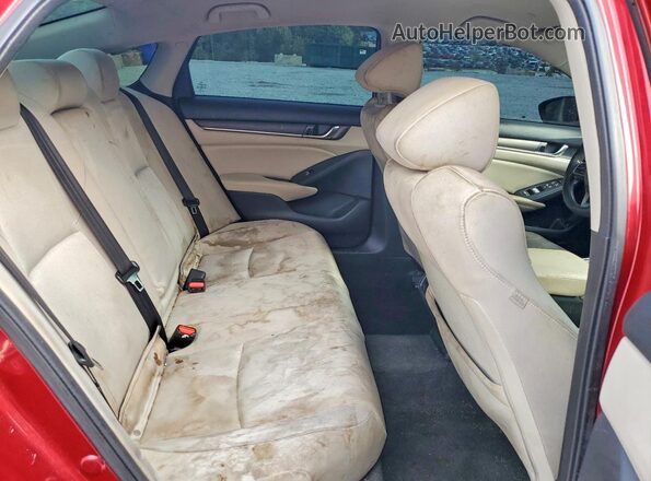1HGCV1F19KA093751 2019 HONDA ACCORD Red Вид задніх сидінь