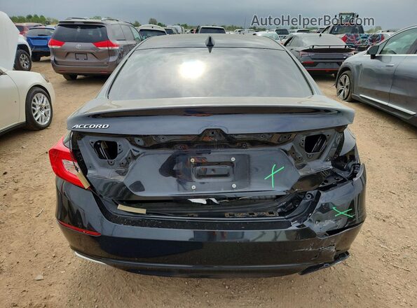 1HGCV1F19KA163720 2019 HONDA ACCORD Black Հետևի տեսք