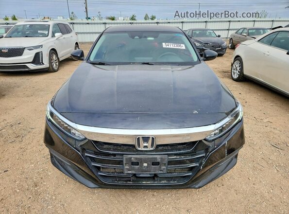 1HGCV1F19KA163720 2019 HONDA ACCORD Black Դիմացի տեսք