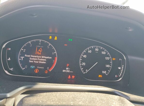 1HGCV1F19LA032904 2020 HONDA ACCORD White Instrument cluster view