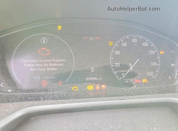 1HGCV1F19LA052568 2020 HONDA ACCORD Gray Սարքավորումների վահանակի տեսք