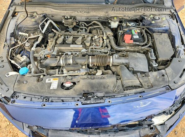 1HGCV1F19LA052702 2020 HONDA ACCORD Синий Вид задней части салона