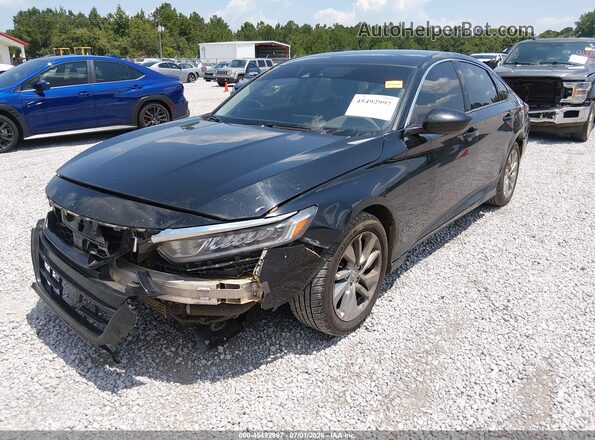 1HGCV1F19LA101235 2020 HONDA ACCORD Black Առջևի ձախ երեք քառորդ տեսարան