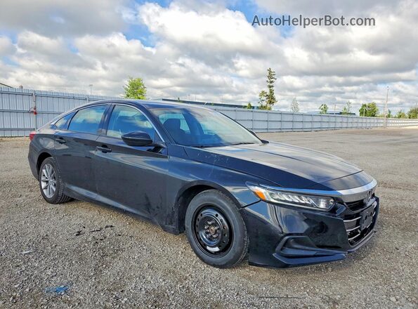 1HGCV1F19MA013125 2021 HONDA ACCORD Черный Передняя правая четверть